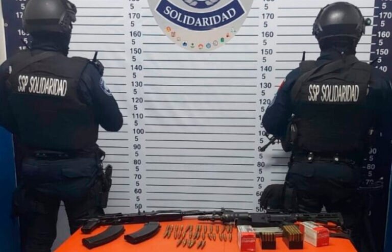 Decomisan armas en el fraccionamiento Real Ibiza de Playa del Carmen