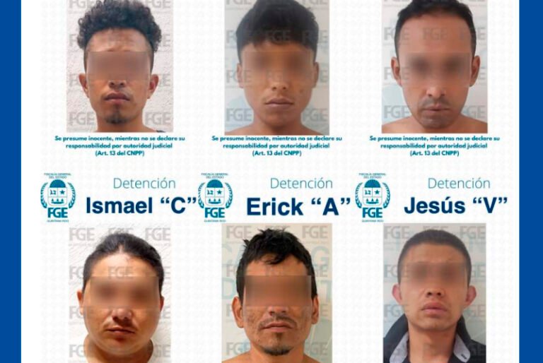 Capturan a seis responsables del homicidio de cuatro jóvenes en Playa del Carmen