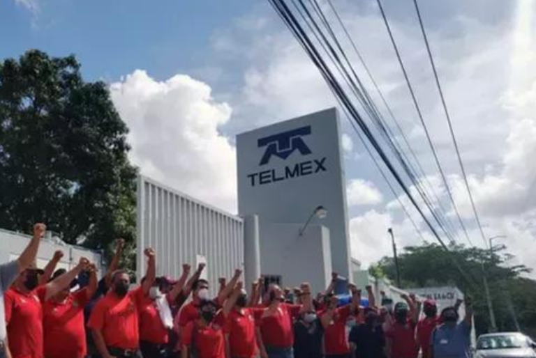 Trabajadores de Telmex en Yucatán se unen a paro nacional