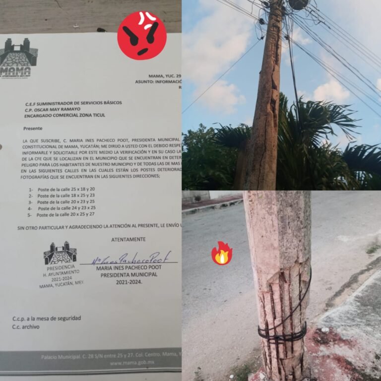 ABANDONO Y DETERIORO EN MAMA; CFE SUME EN CAOS A TODO YUCATÁN