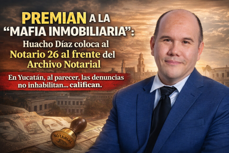 Premian a la “mafia inmobiliaria”: Huacho Díaz coloca al Notario 26 al frente del Archivo Notarial