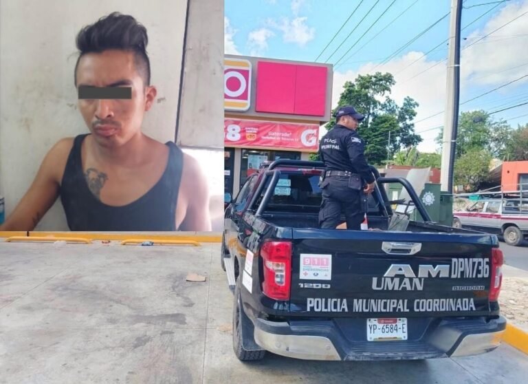Empleados frustran presunto robo en tienda de conveniencia en Umán