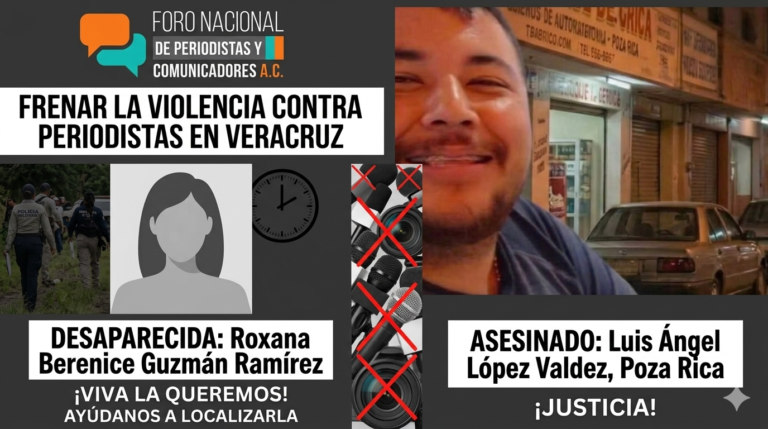 Exigen frenar violencia contra periodistas en Veracruz tras asesinato y desaparición