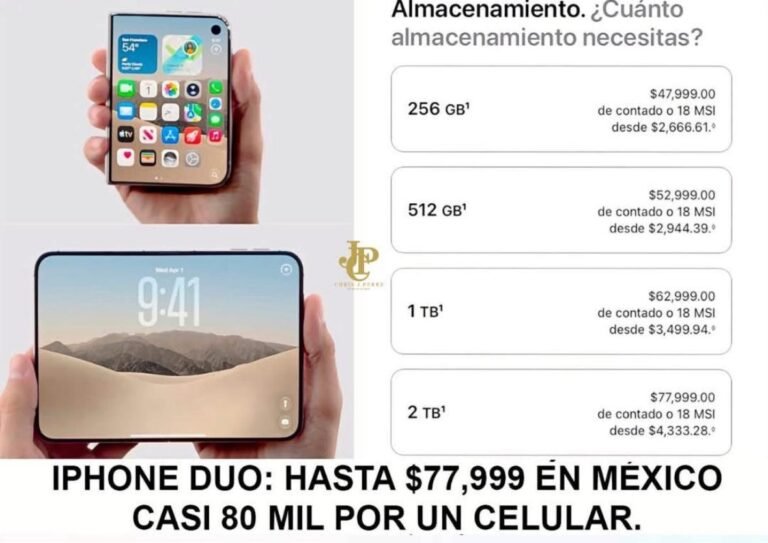 ¡CASI 80 MIL PESOS! EL NUEVO IPHONE QUE DOBLA LA PANTALLA… Y TAMBIÉN LA CARTERA