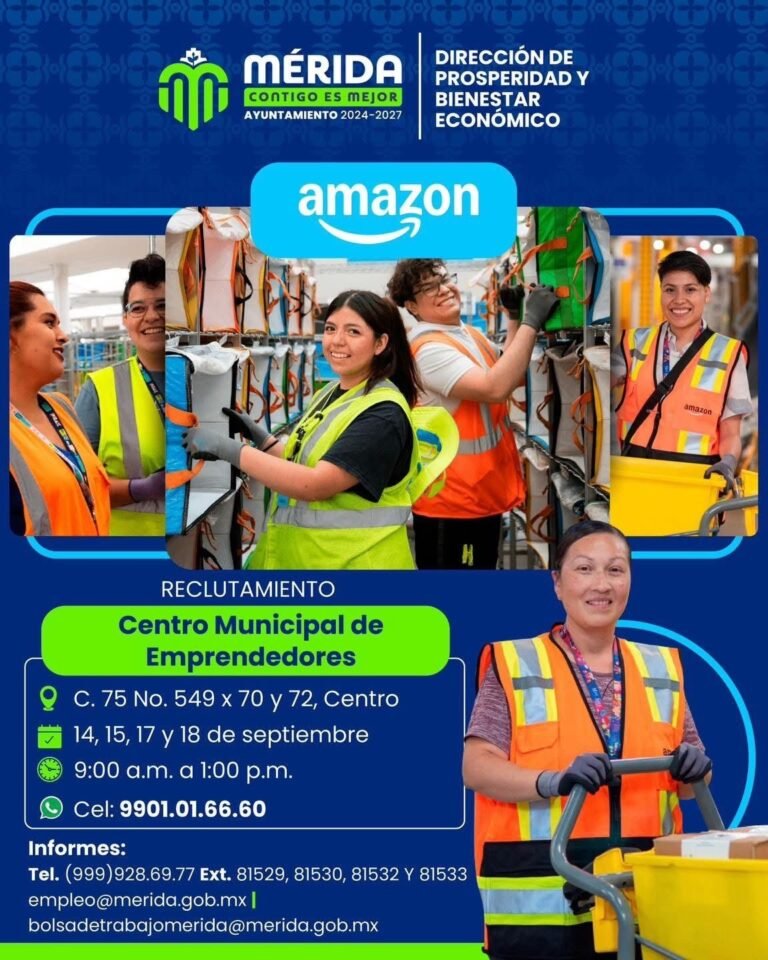 Amazon realizará feria de empleo durante cuatro días en Mérida